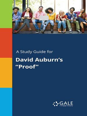 cover image of A Study Guide for David Auburn's "Proof"